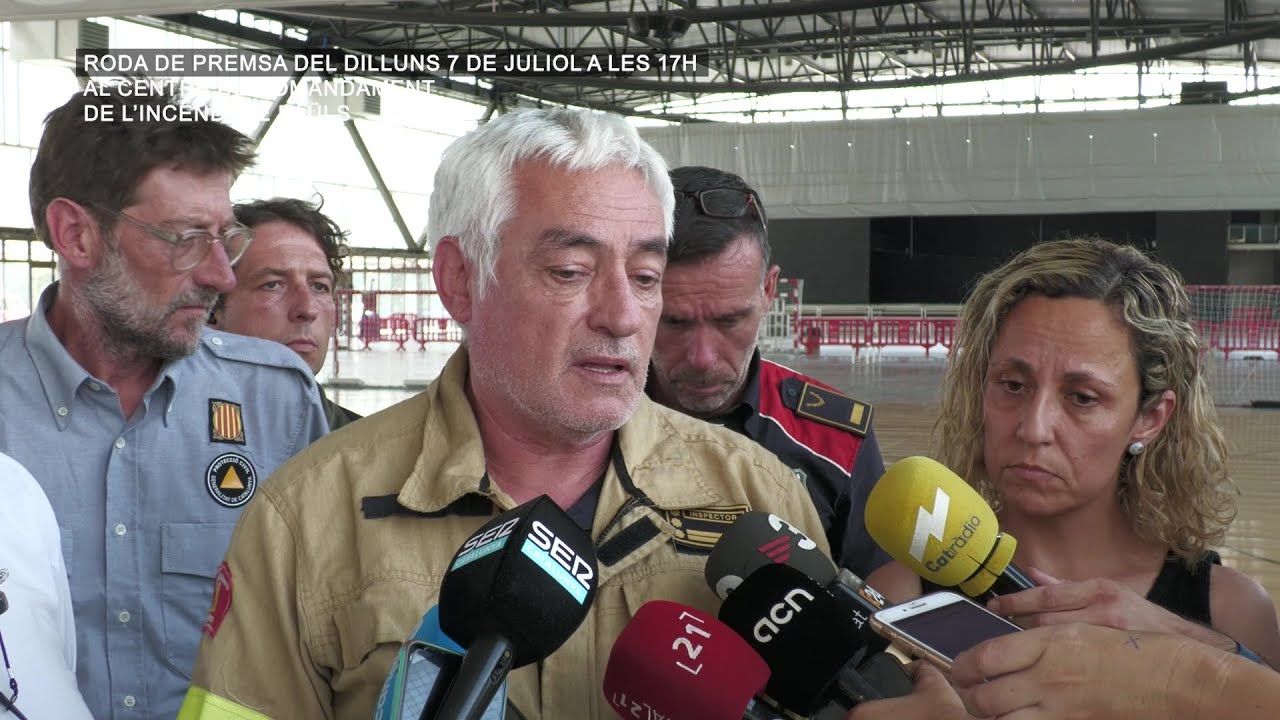 Roda de Premsa al Centre de Comandament de l'incendi de Paüls (Dilluns a les 17h)