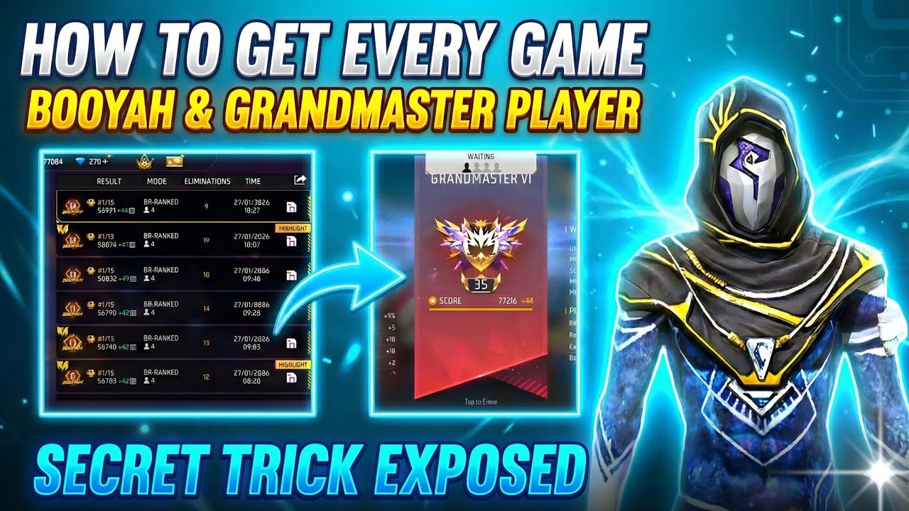 Every Match Booyah Trick 🔥| Grandmaster player Secret Revealed 😱 #freefire #grandmaster #rankpush 