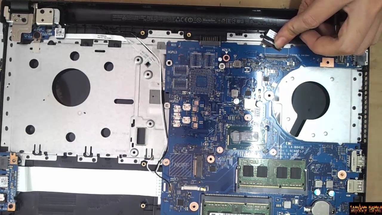 Разборка и чистка вентилятора ноутбука Dell Inspiron 5558 - Inspiron 15 серии 5000