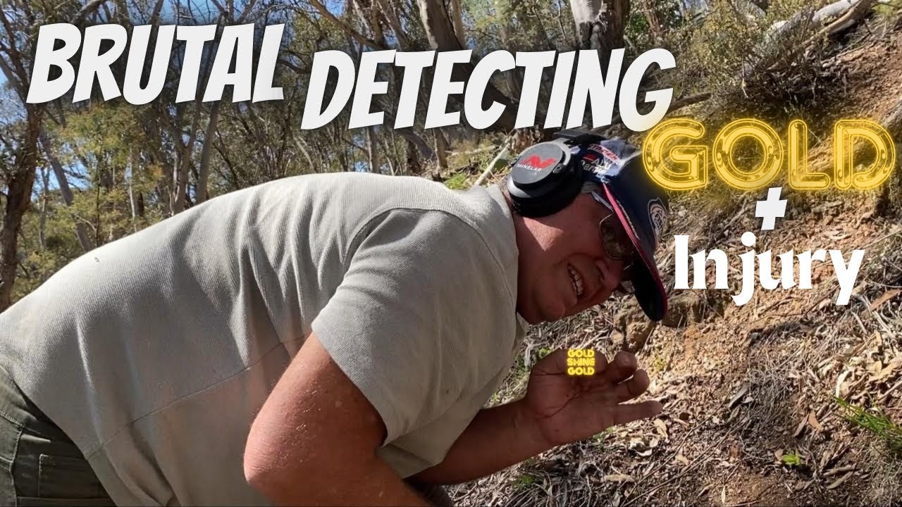 Detecting gold nuggets on a steep gully