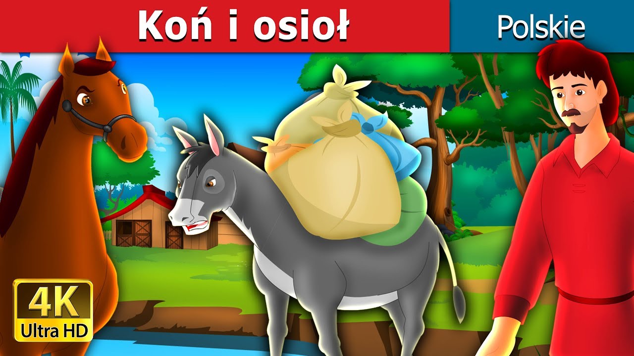 Koń i osioł |  The Proud Horse and The Donkey  Story in Polish | @PolishFairyTales