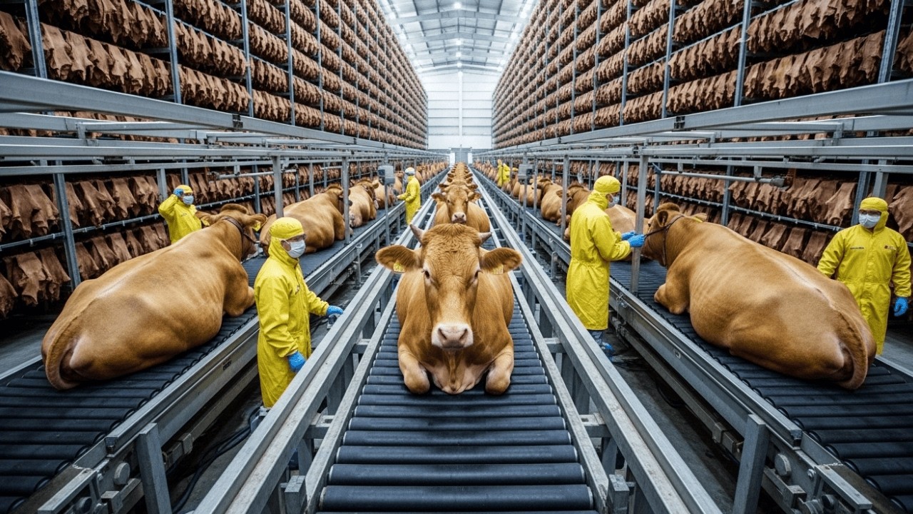 Inside the Cow-Leather Factory: How Premium Luxury Goods Are Made from Cow Skin | Full Process