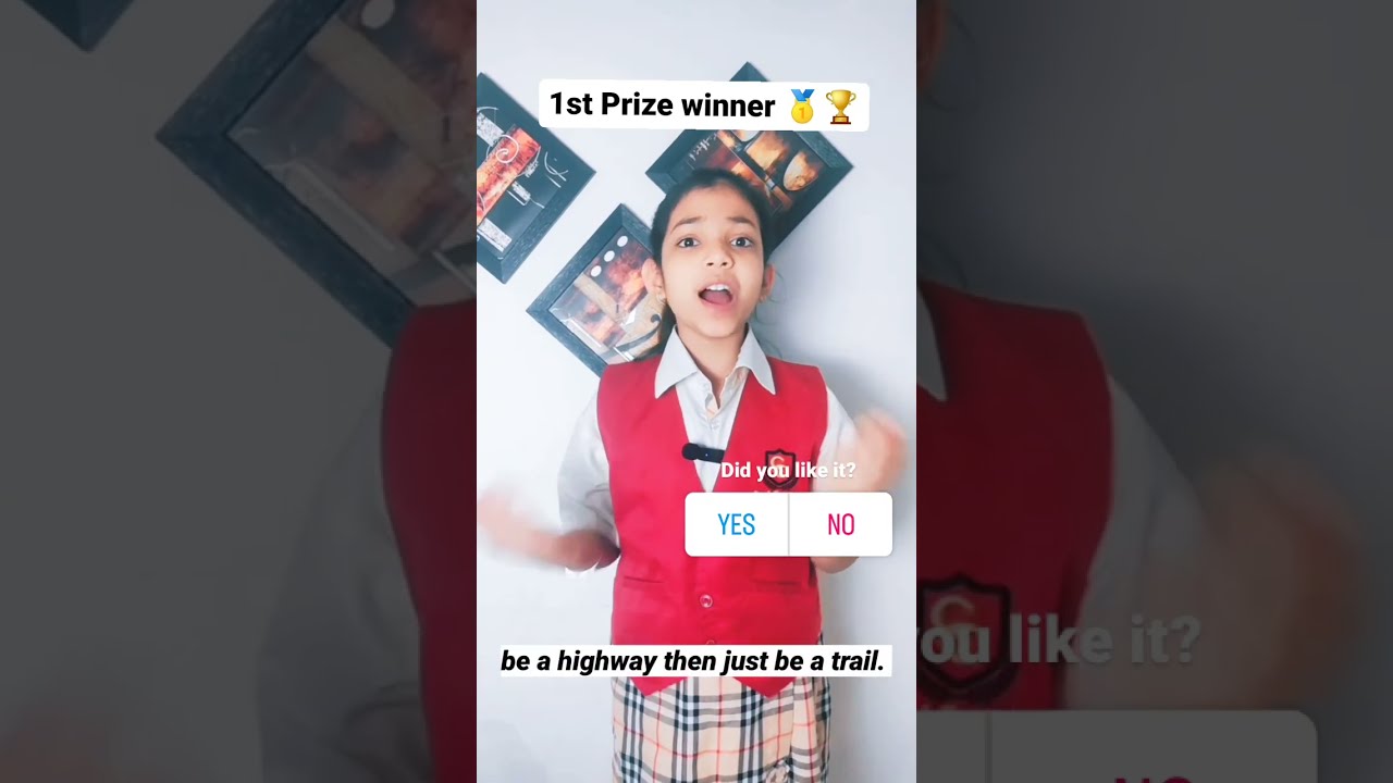 Poem recitation competition for class 3/4/5/6 | 1st prize winner | english poem action & lyrics