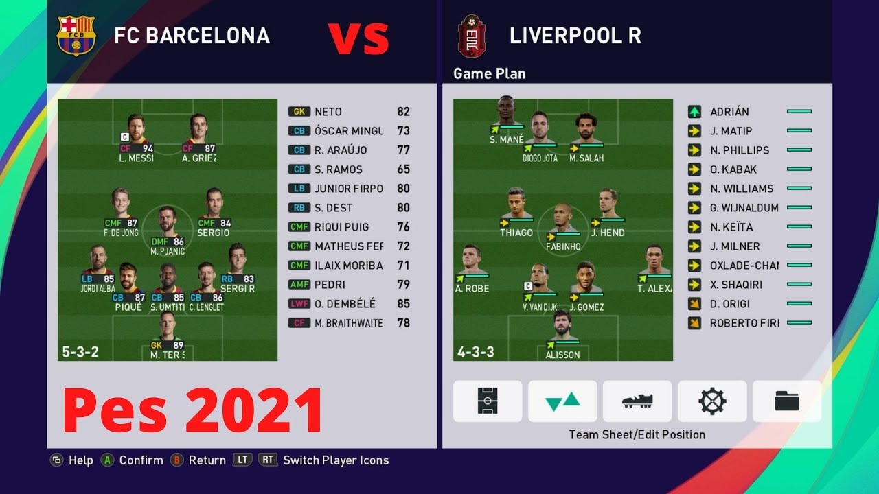 Pes 2021 - Liverpool vs Barcelona - #15