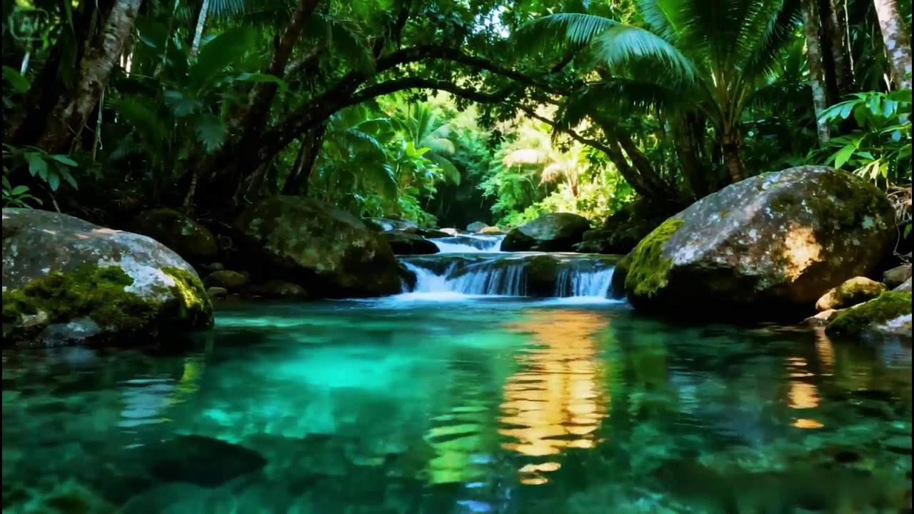 Beautiful Stream Sounds and Birdsong, Forest Sounds, ASMR