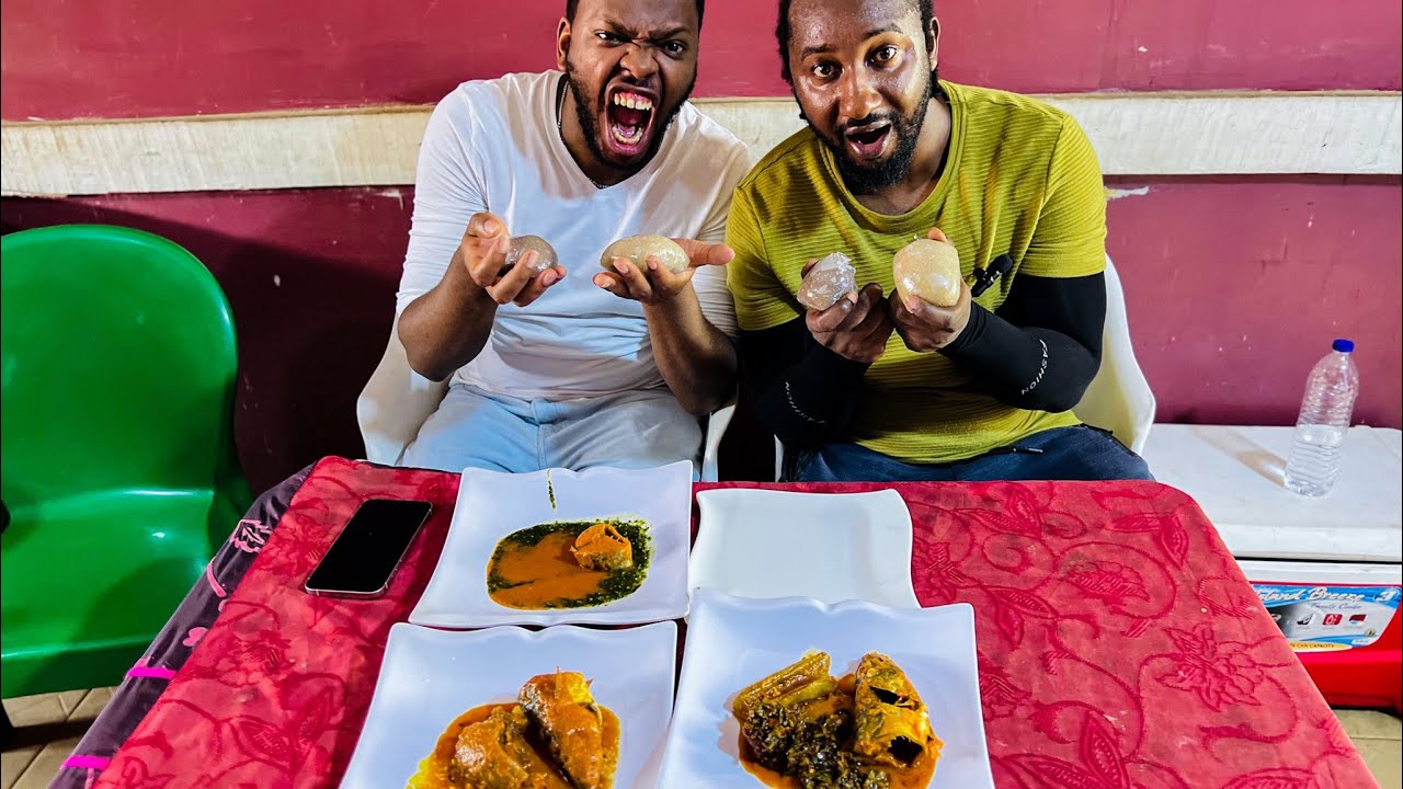 BEST EVER street food tour of Abeokuta -OFADA RICE / SAUCE + AMALA with @tadeytravels