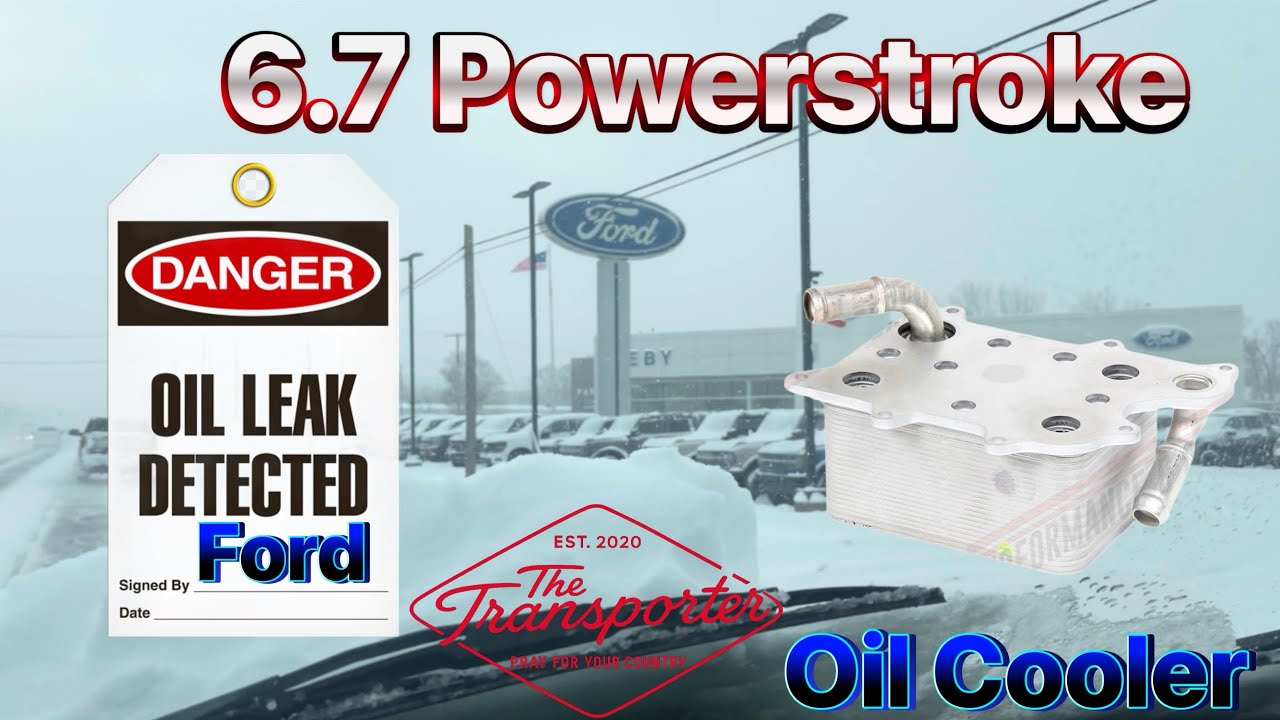 Утечка масла из маслоохладителя двигателя Ford 6.7 Powerstroke. #powerstroke #oilleakrepair #ford...