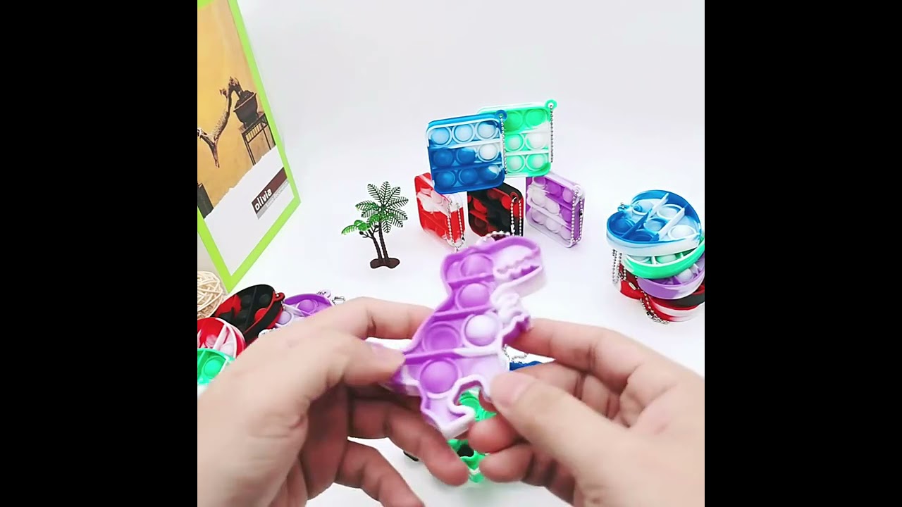 Keychain Pop It Fidget Anti Stress Toys