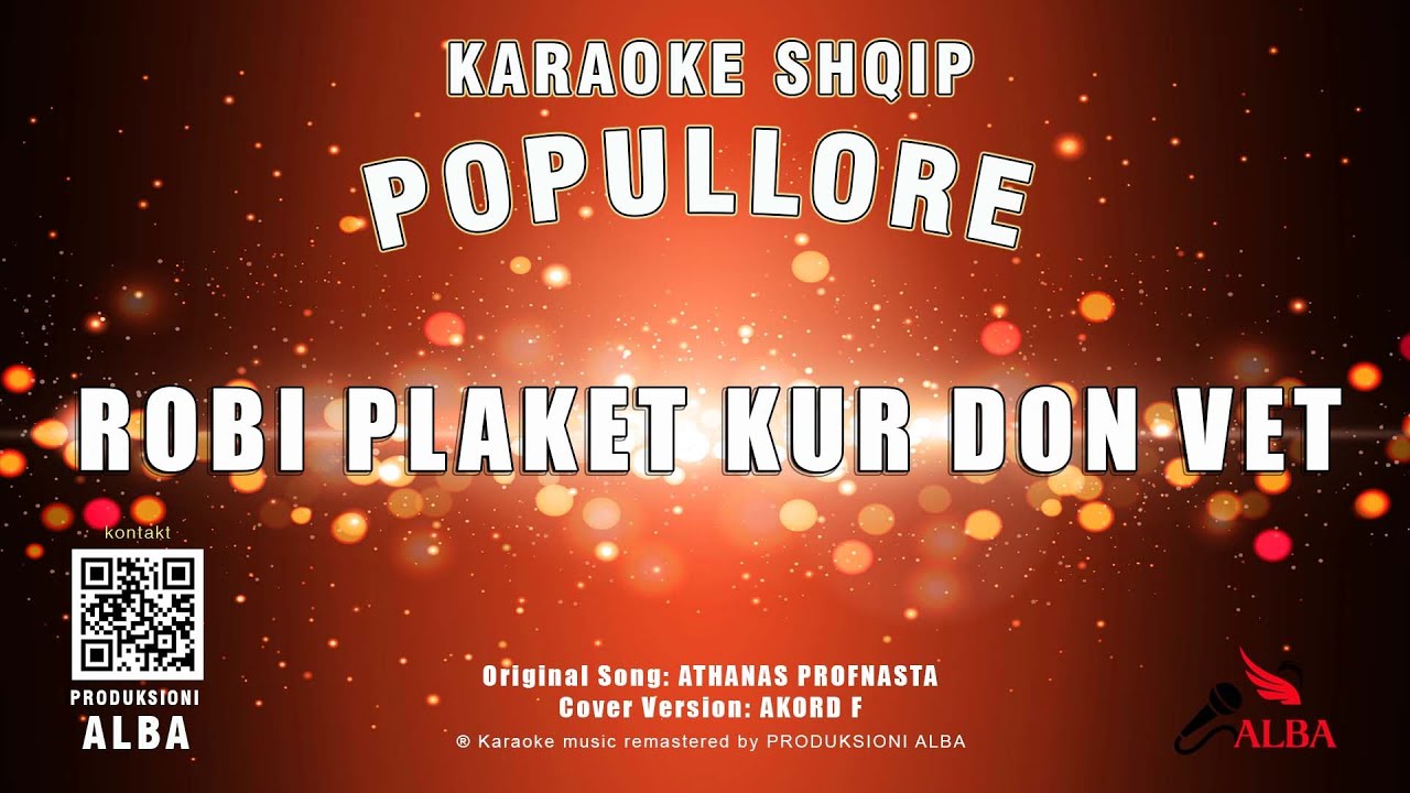 Karaoke Shqip - MOSHË E BUKUR KJO RINIA (Original song ATHANAS PROFNASTA)