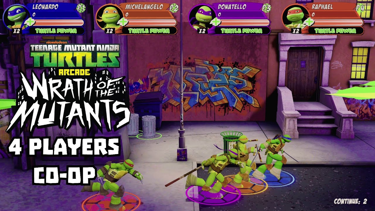 [4 Players Co-op] TMNT Arcade Wrath of the Mutants Full Walkthrough