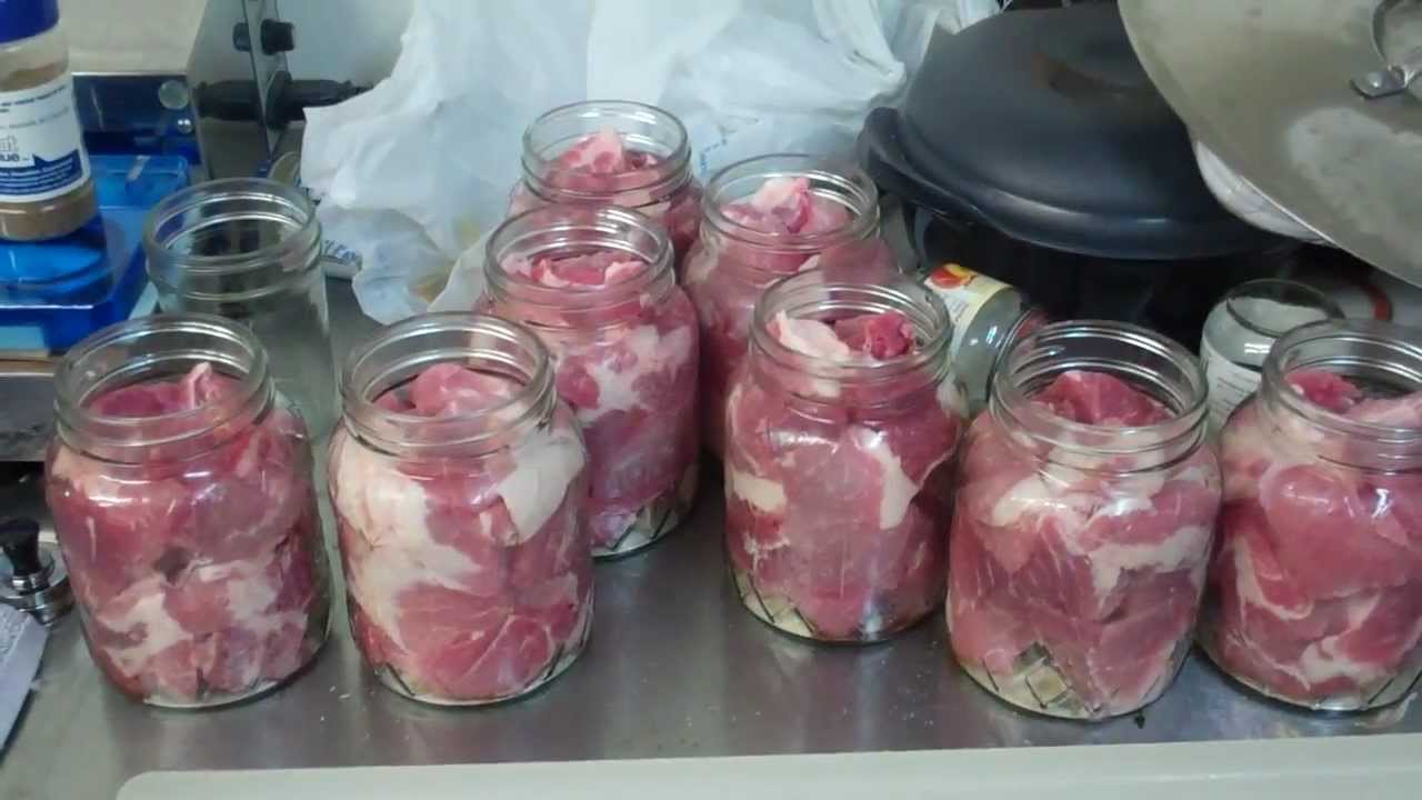 How to Pressure Can Pork! This is the way I like to do it! Tons of Flavor!
