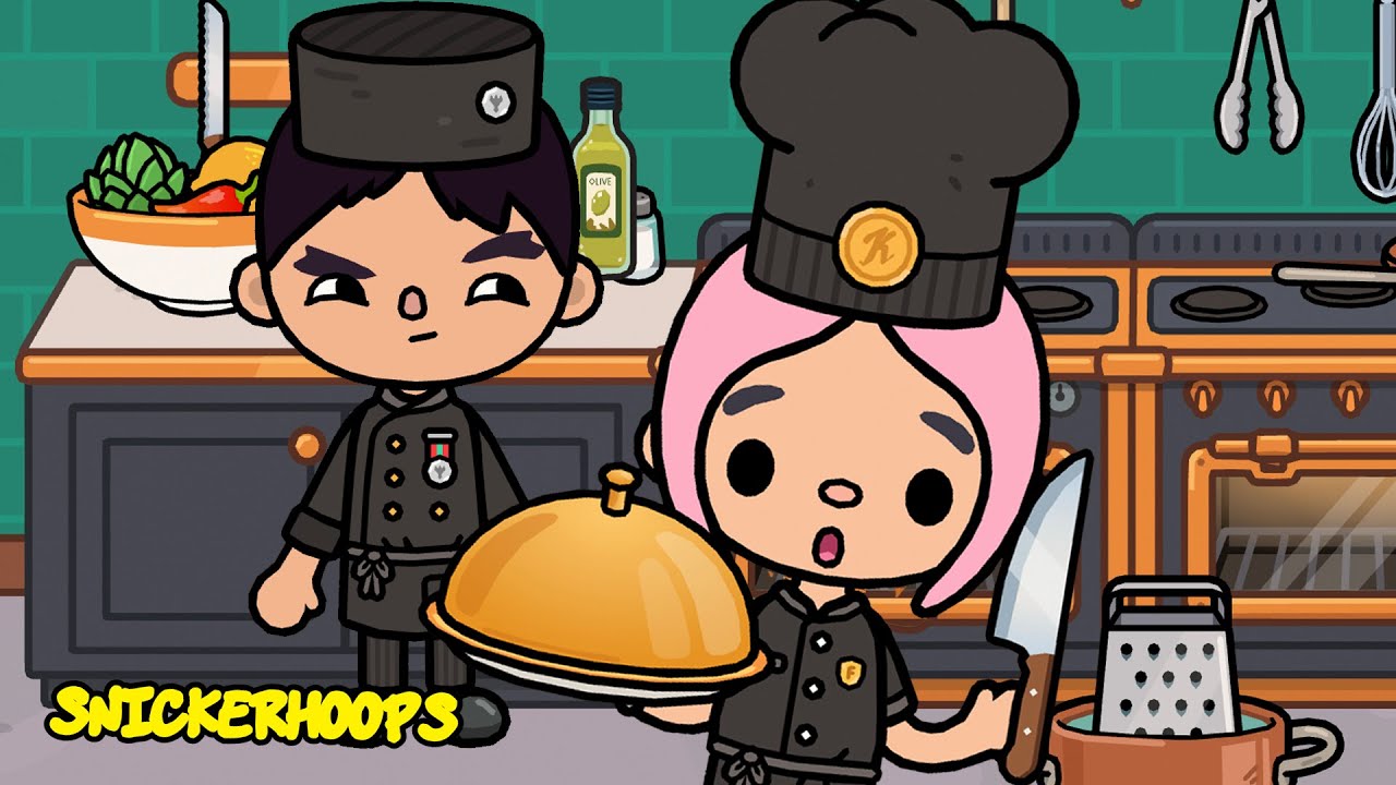 24 HOURS Being a Chef in Toca Life World | Snickerhoops | TOCA BOCA Games to Play | Sparklies Gaming