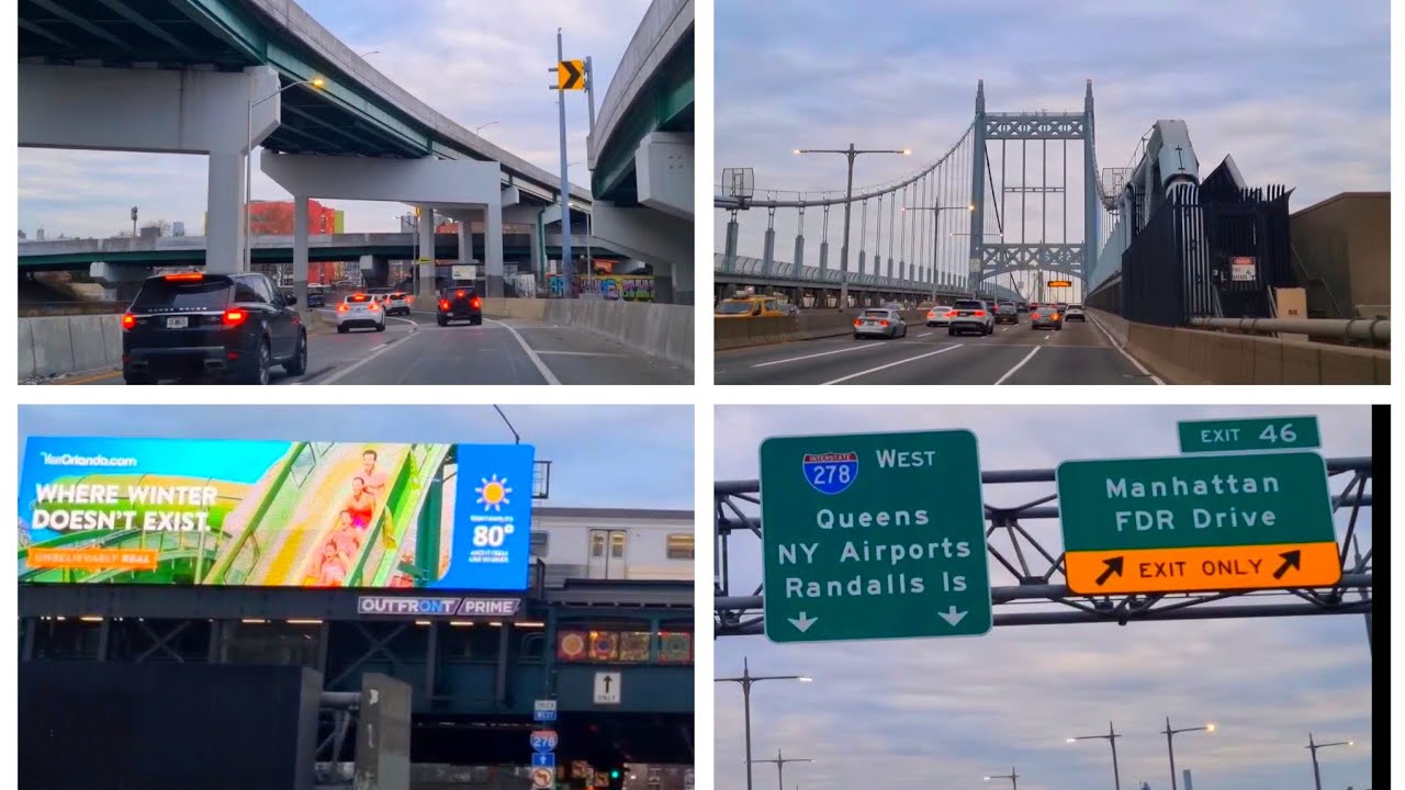 Triboro Bridge (RFK BR) Driving from the Bronx to Astoria Queens NY #driving #amazingviralvideo