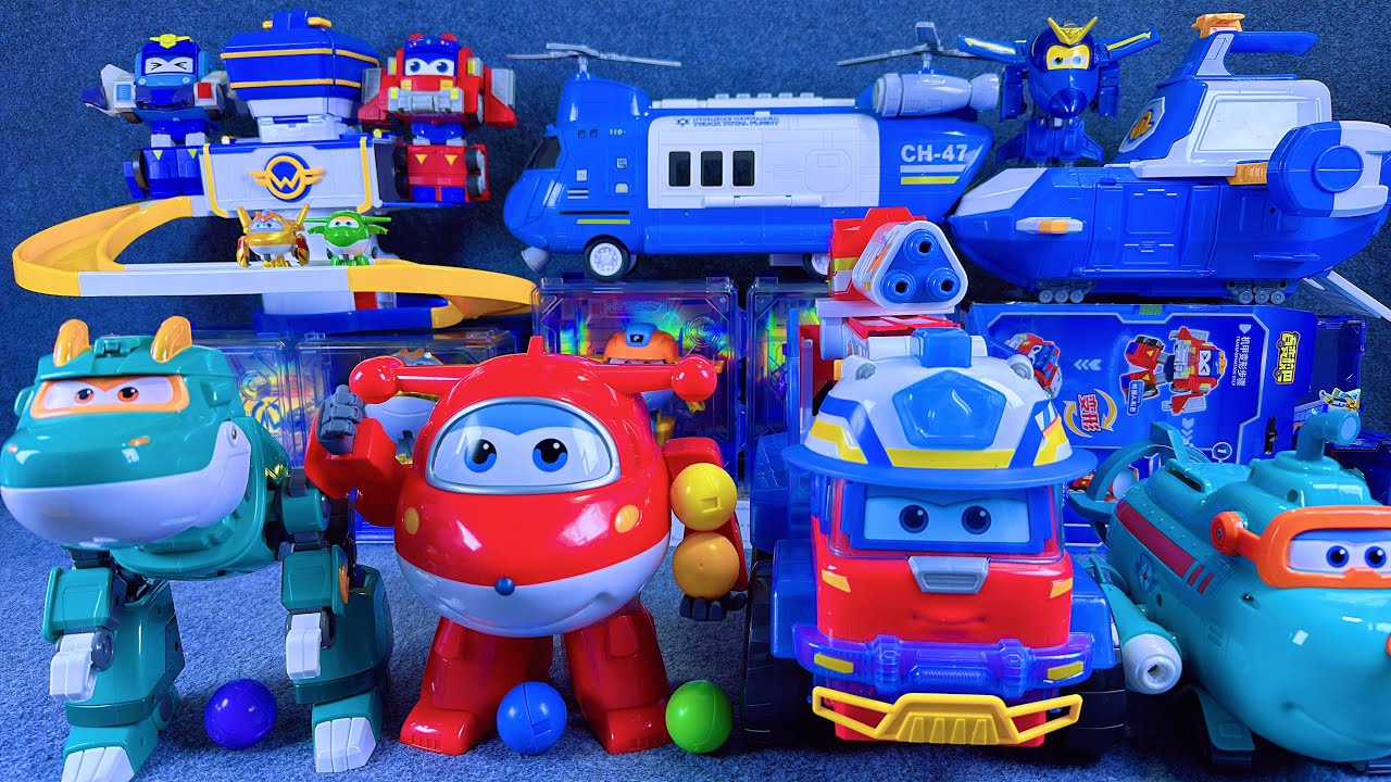 22-minute of satisfying unboxing, cool Super Wings Space Base Set Series ASMR | Review Toys
