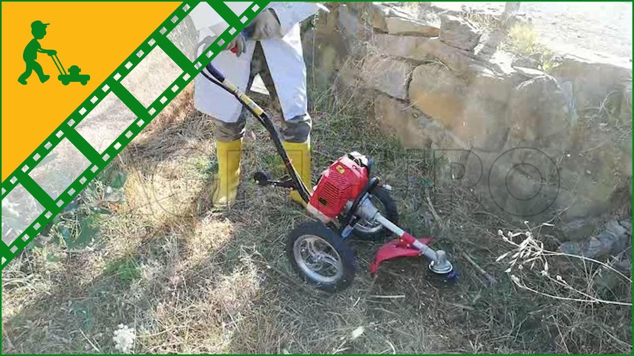 Come funziona il Decespugliatore a ruote a spinta GeoTech WBC 520 da 52 cc  – utilizzo sfalcio erba