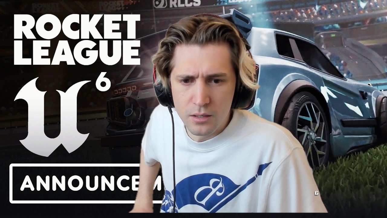 XQC Reacts to Rocket League x Unreal Engine 6 Teaser Trailer