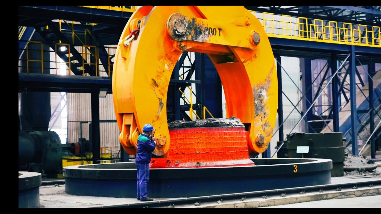 235-Ton Steel Ingot Being Forged – Incredible Industrial Power #forging #metal