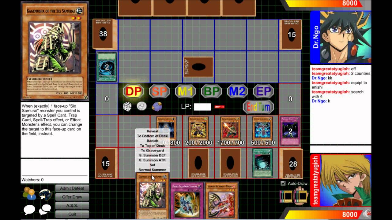six samurai vs junk tuningware synchro duel yugioh