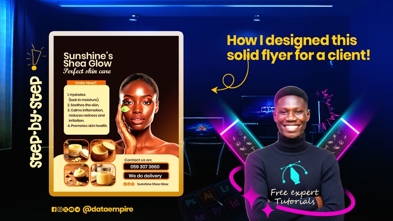 How I redesigned this sheabutter flyer for product packaging