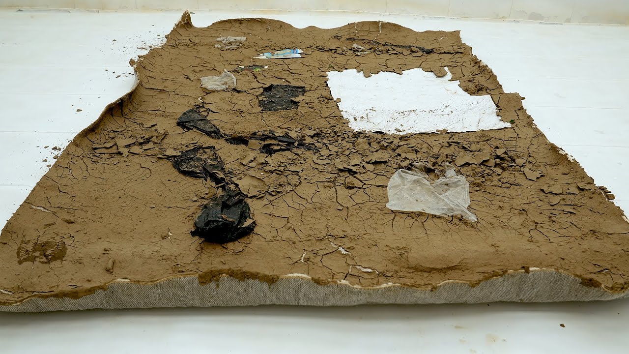 This Rug Was Left at a Construction Site for 2 Years — Can It Be Saved? | Satisfying ASMR Cleaning