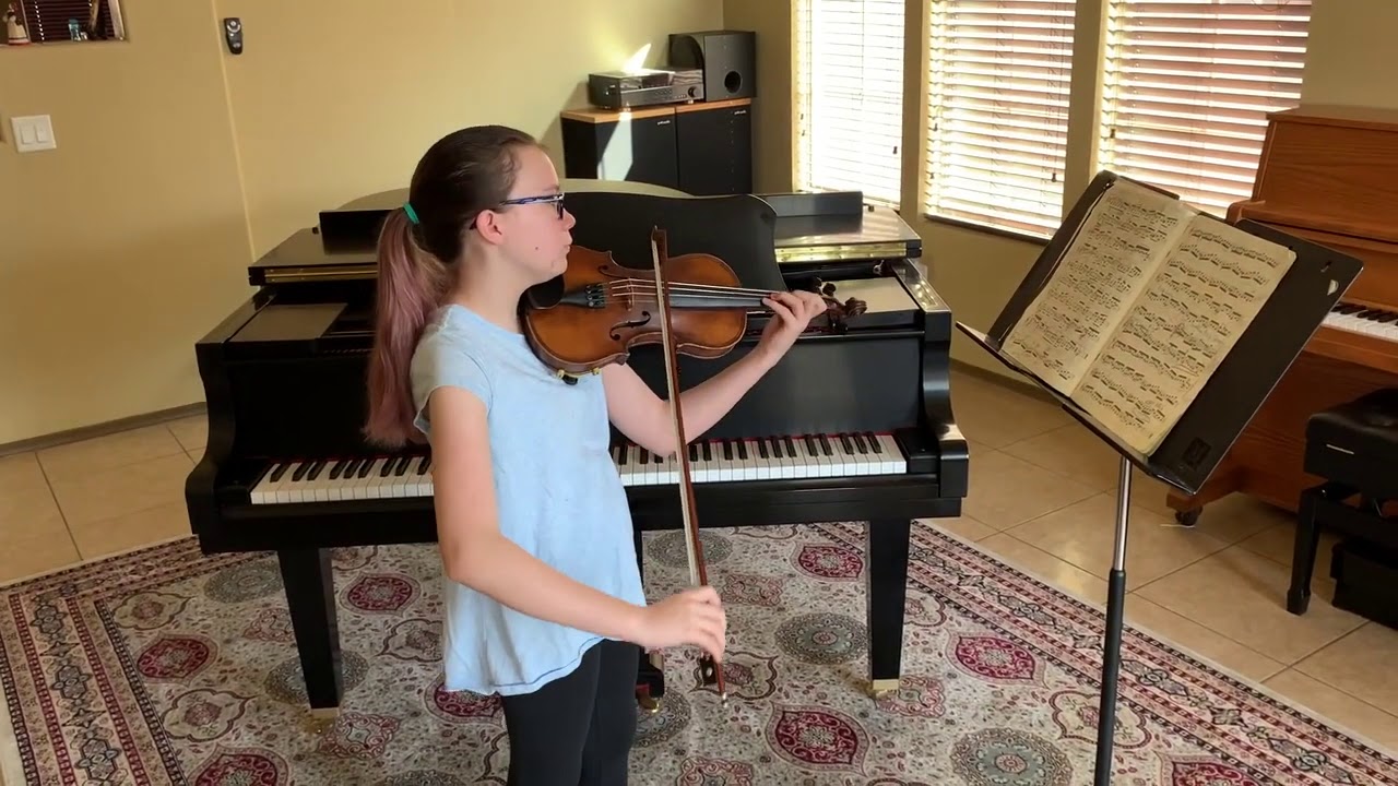 Jacqueline Rodenbeck 13 years old Group D  Paganini Caprice No 5   Bach Sonata 2 BWV1003 III.Andante