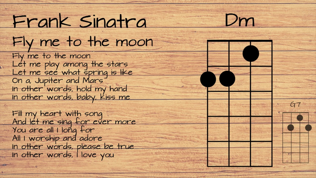 Frank Sinatra - Fly me to the moon UKULELE TUTORIAL W/ LYRICS
