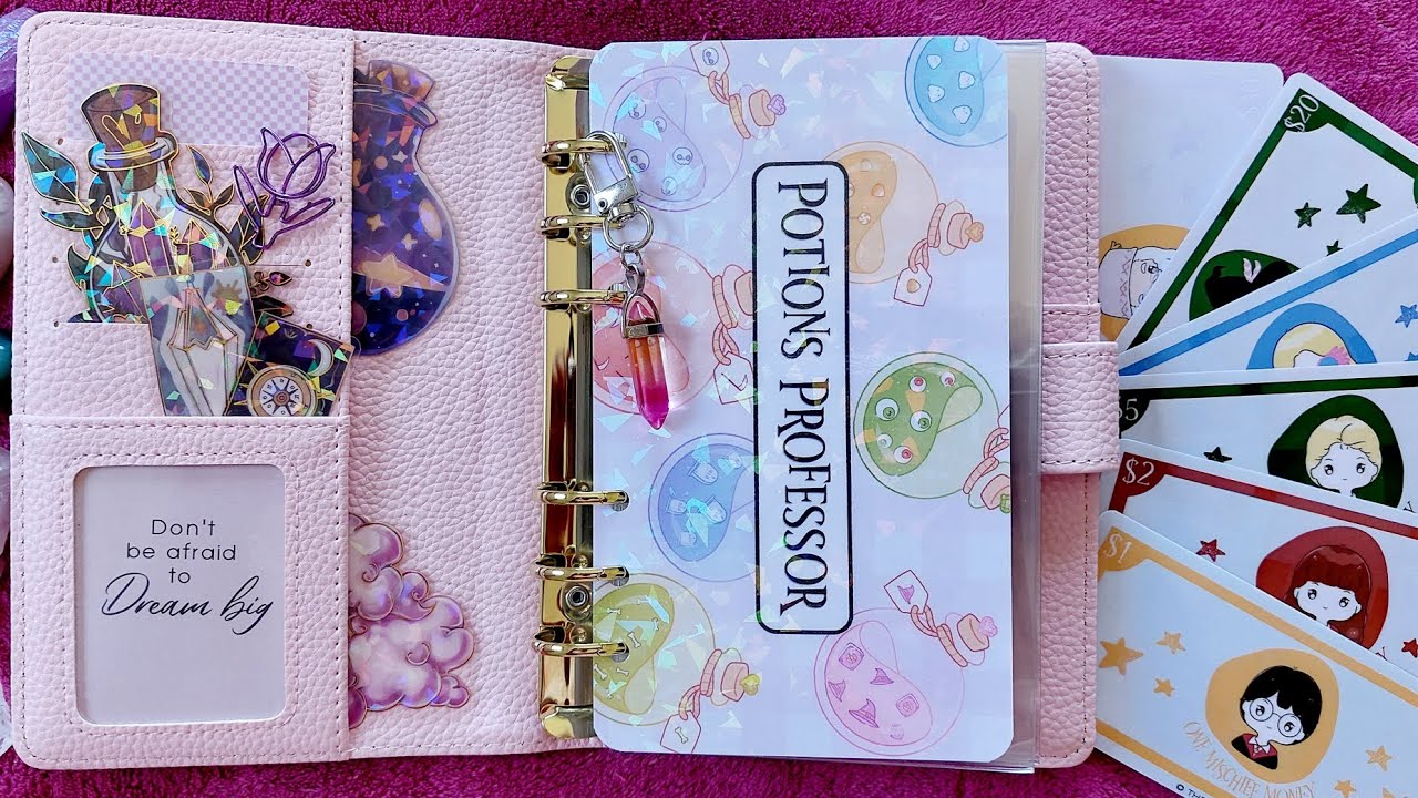 Potions professor and wizard theme challenge binder 🔮🪄 Saving $85 | Fun ways to save 