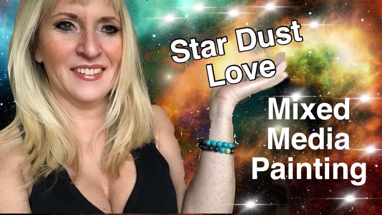 SPEED PAINT  Mixed Media Galaxy Painting