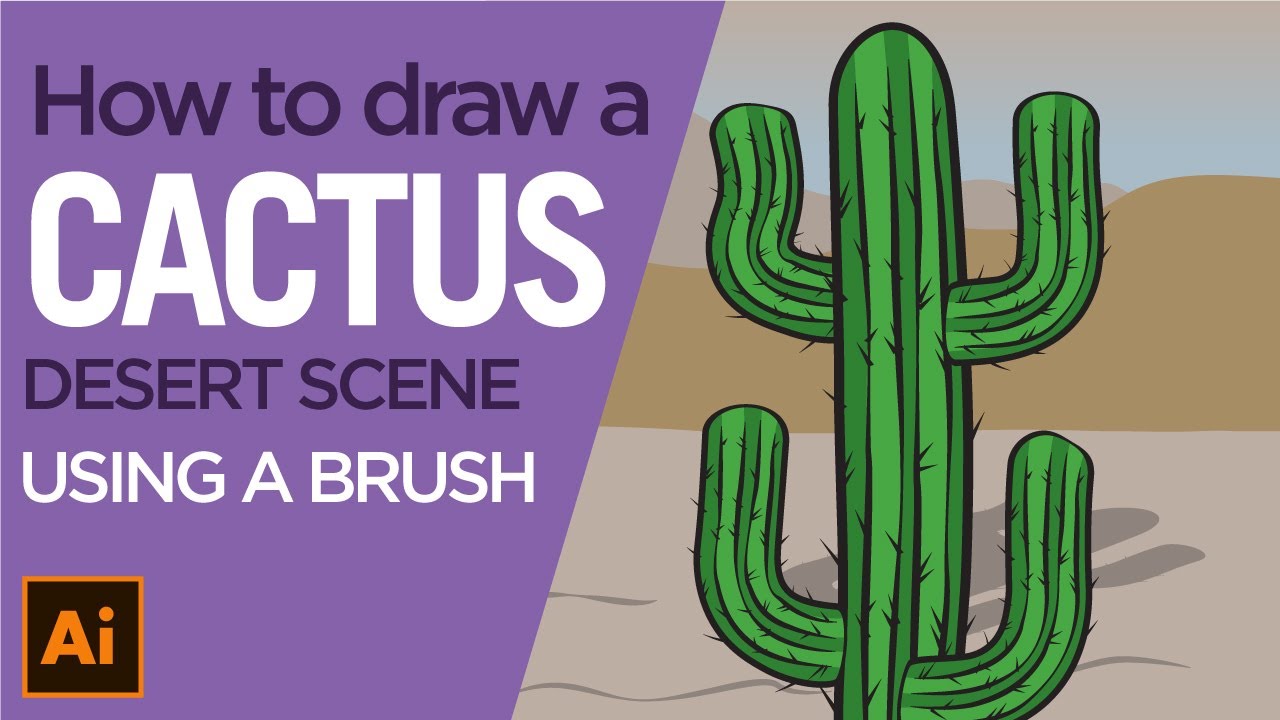 How to draw a cactus using Illustrator