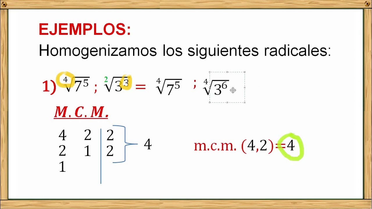 Homogenización de radicales