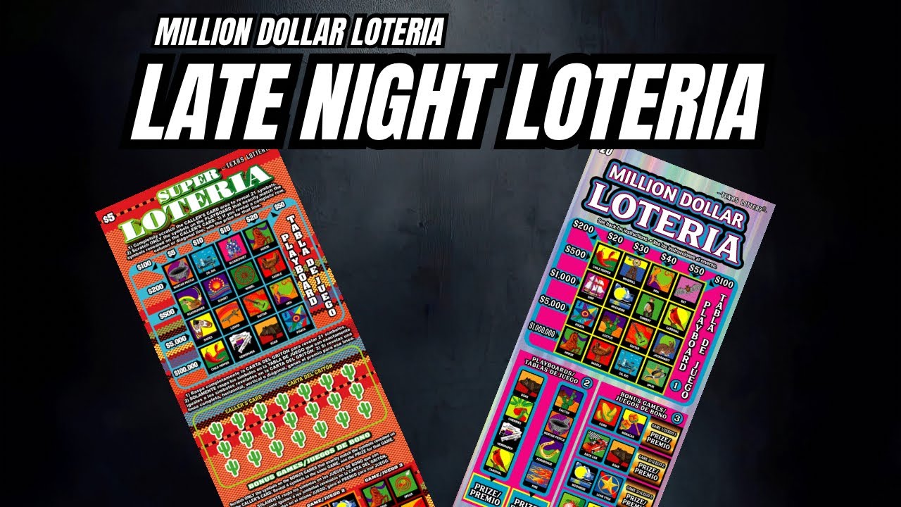 LATE NIGHT WITH MILLION DOLLAR LOTERIA, TEXAS LOTTERY SCRATCH OFF TICKETS