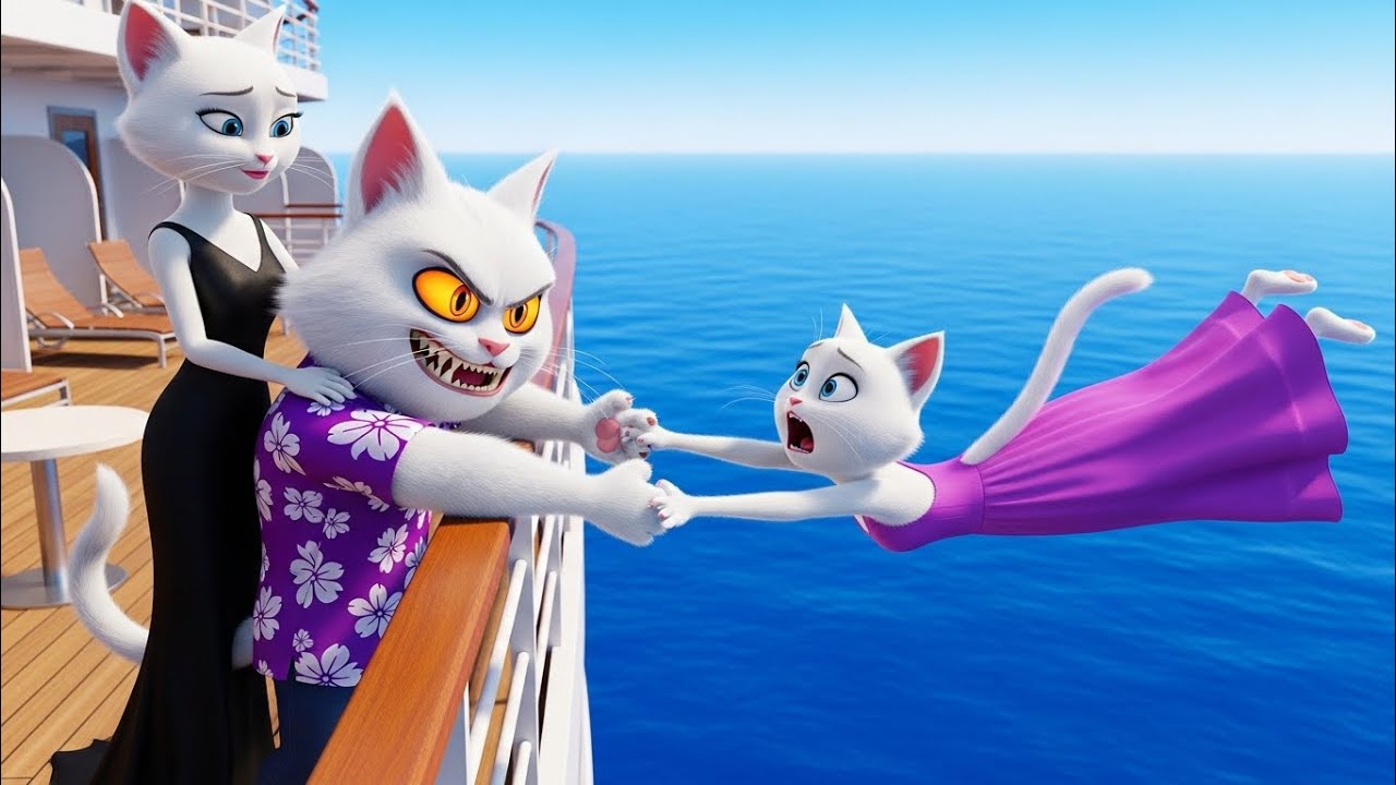 🚢 Why Is Papa Cat Acting Like This? 😭 But Mommy Cat Is Super Smart 🙀 (On Ship)