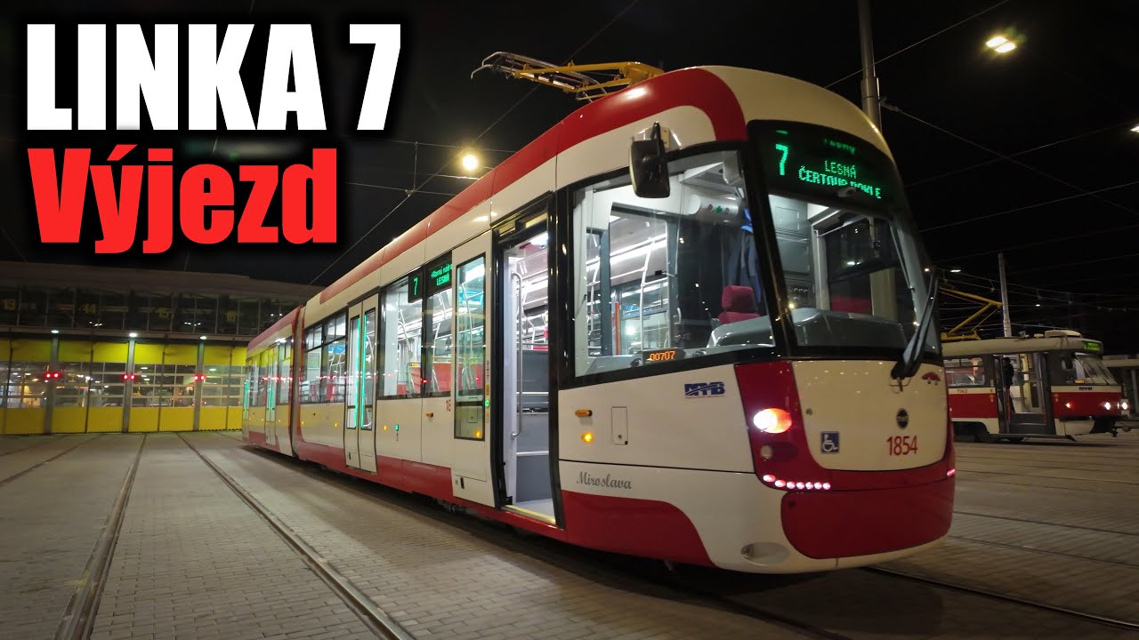 Ranní výjezd Pisárky - Lesná, Čertova rokle [linka 7 Brno] [Pragoimex EVO 2] [Tram Cab View]