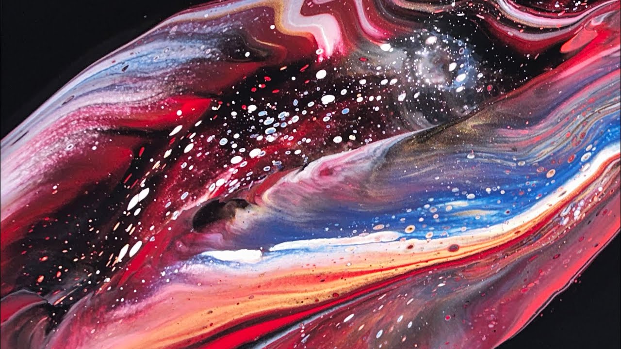 Disrupted Bordeaux Red Open Cup~No Silicone~Fluid Art~Acrylic Pouring~262