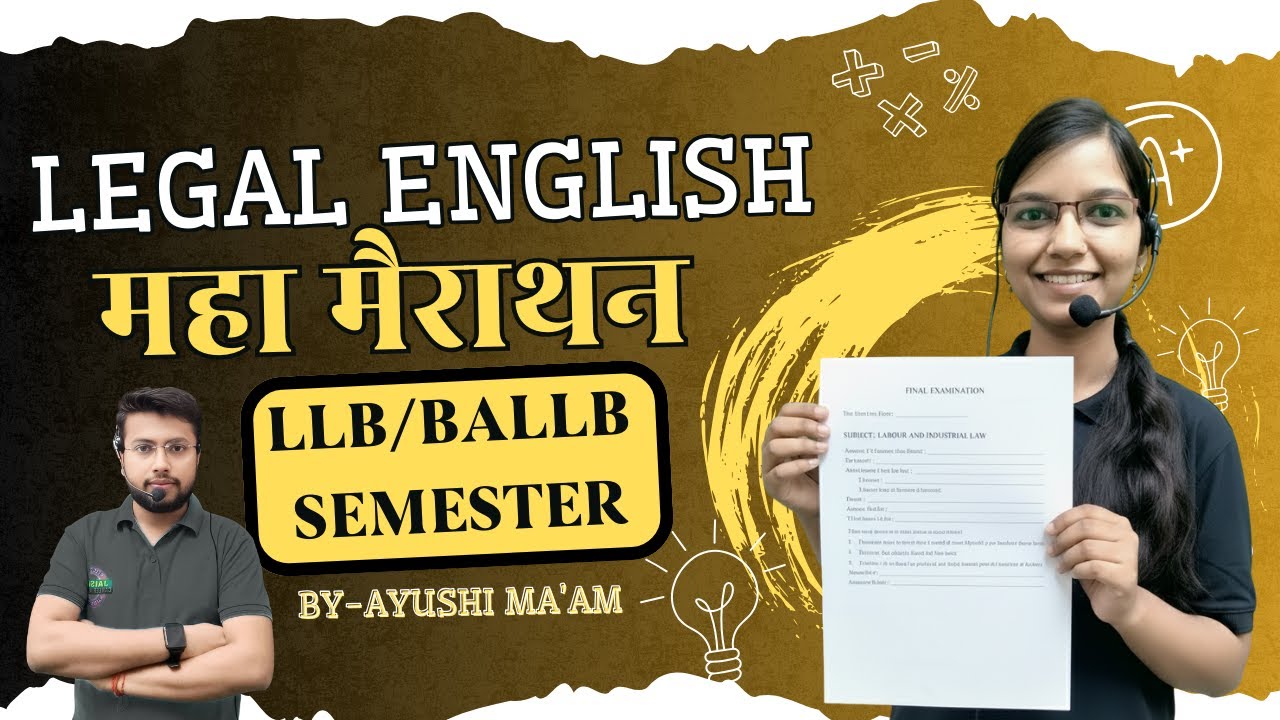 Legal English | MAHA MARATHON CLASS 🔥 | LLB/BALLB Semester Exam | Important Questions