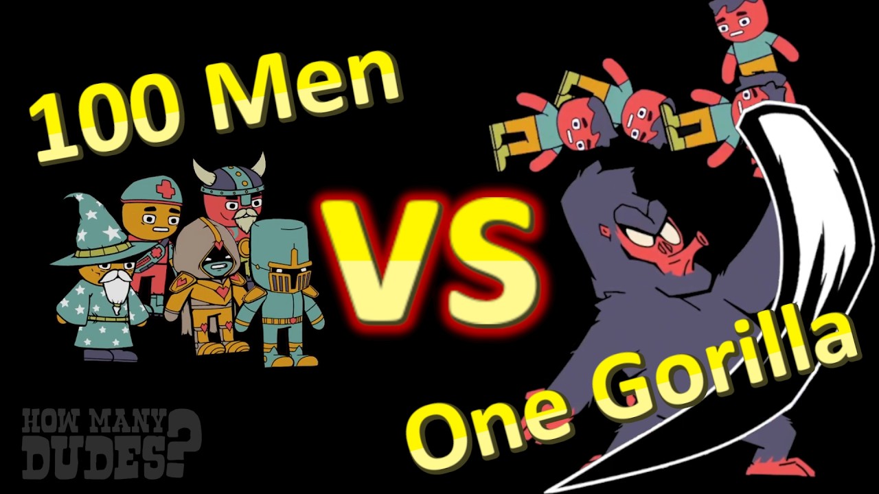 Can 100 Men Beat One Gorilla? | How Many Dudes