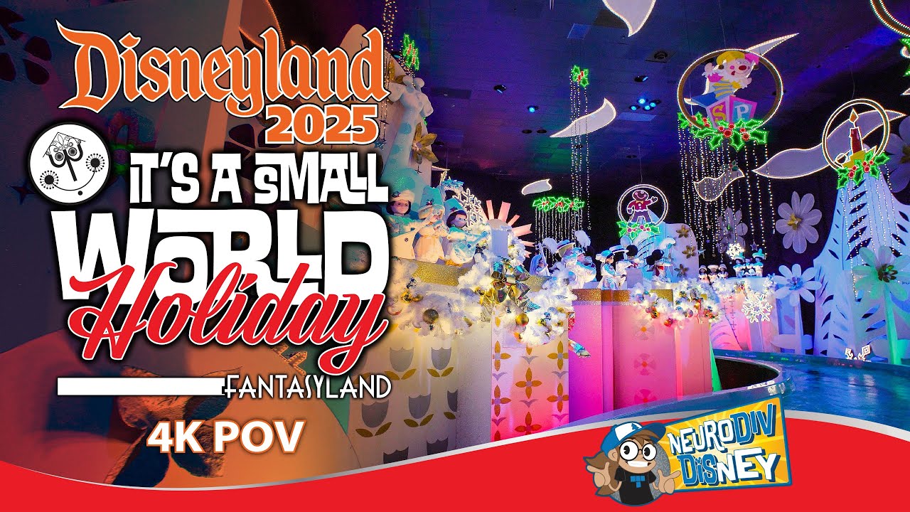 “it’s a small world” Holiday | Full ride Disneyland 2025 | [4K] Front Row POV