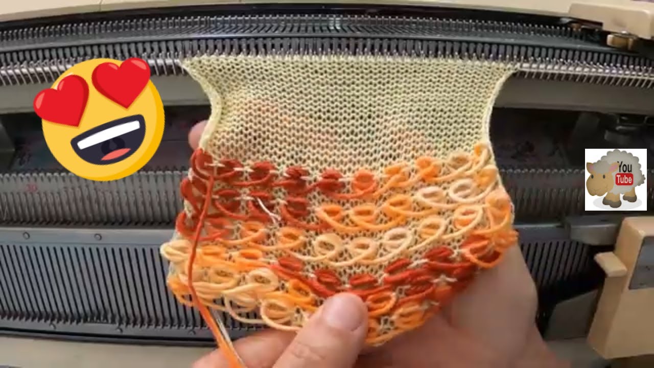 Trabalhando com barbante em tricô à máquina