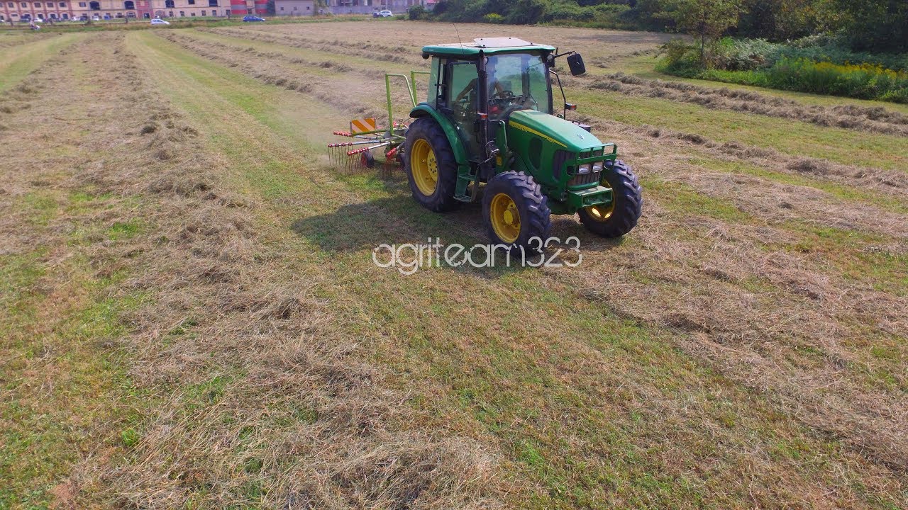 John Deere 5820 - Claas Liner 390S | Ranghinatura | agriteam323