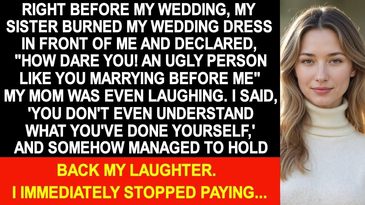 Sister burned my wedding dress, 'Too early for an ugly person like you to get married before me!'