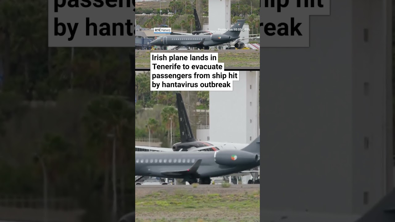 Irish plane lands in Tenerife to evacuate citizens from virus-hit ship | #RTENews #Hantavirus