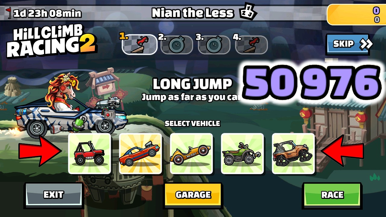 Hill Climb Racing 2 - 50976 (51572) points in NIAN THE LESS Team Event