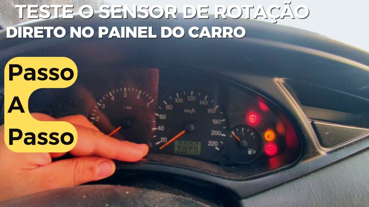 teste o sensor de rotação do Ford Focus no painel