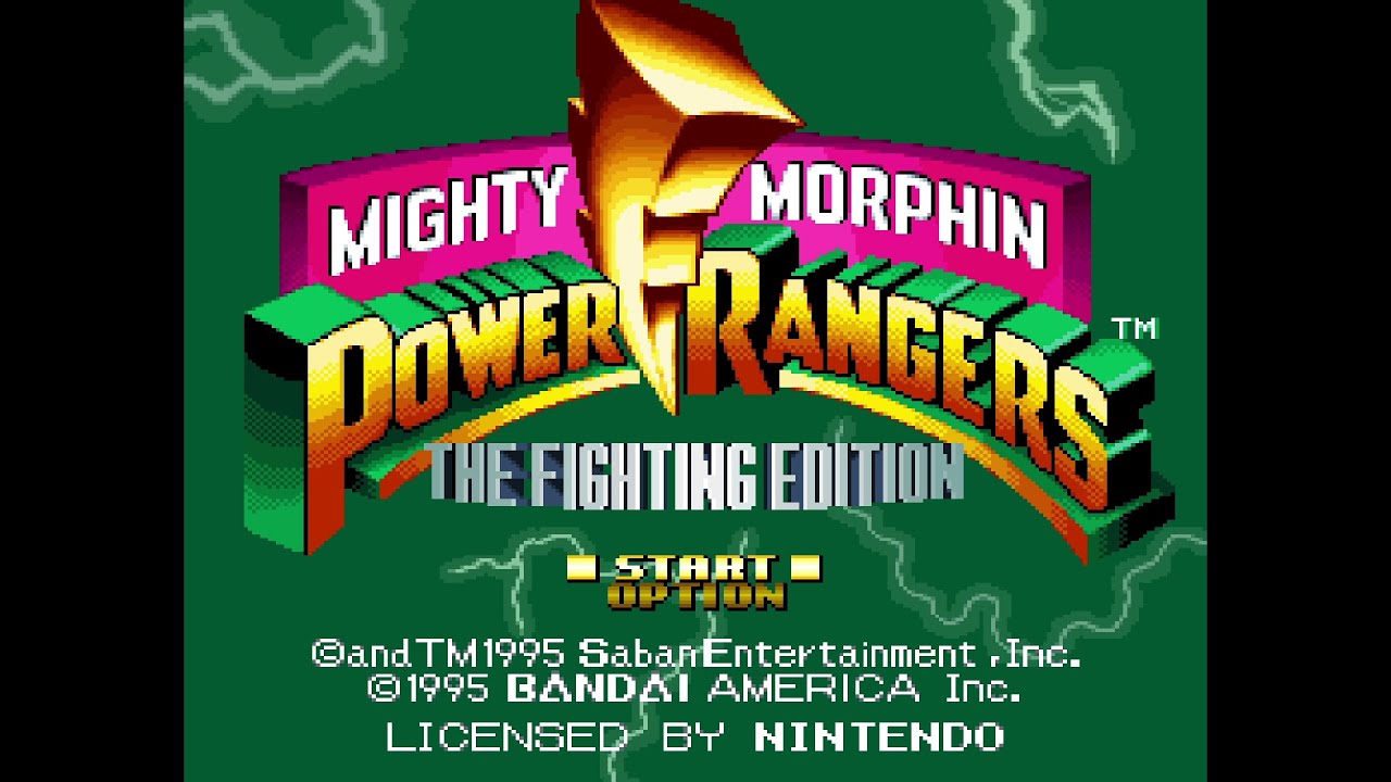 Mighty Morphin Power Rangers: The Fighting Edition. [SNES - Natsume, Bandai]. (1995) Full Story Play