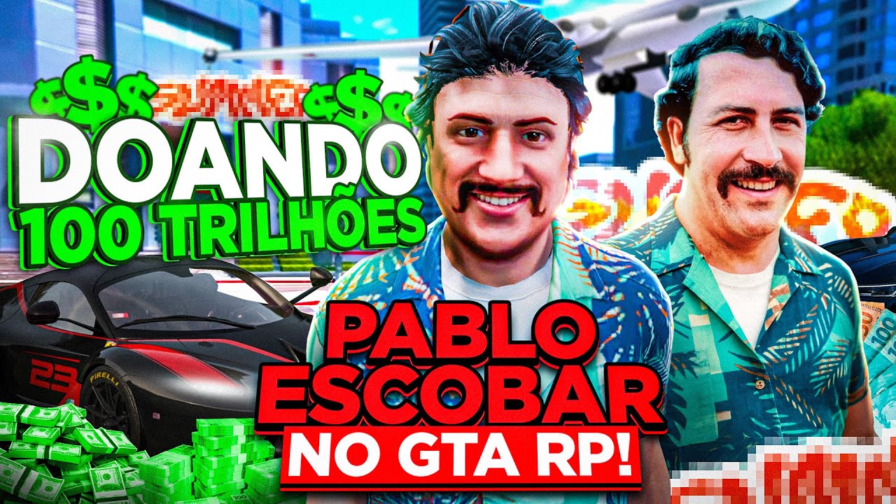 VIREI O PABLO ESCOBAR NO GTA RP E DOEI 100 TRILHÕES COM MOD MENU! - ECLYPSE MENU