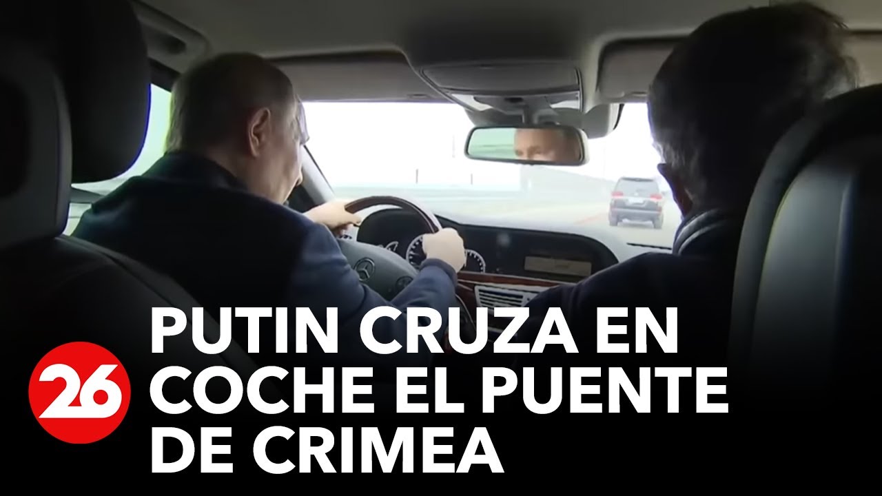 RUSIA | Putin cruza en coche el puente de Crimea en su primera visita a la zona desde la explosión