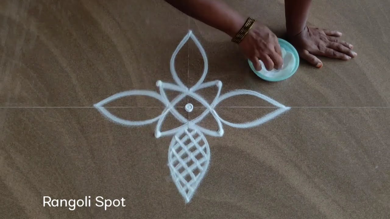 Daily kolam | easy rangoli for beginners | simple design