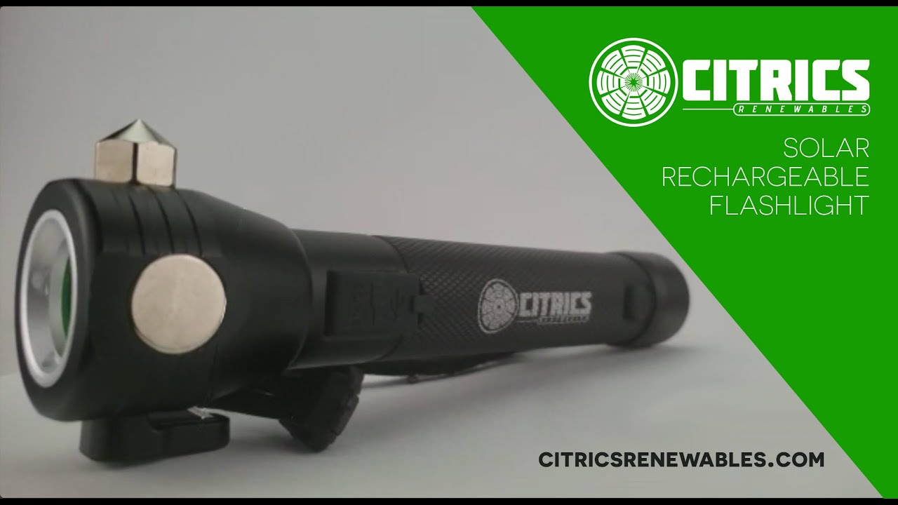 Citrics Renewables Solar Flashlight Commercial