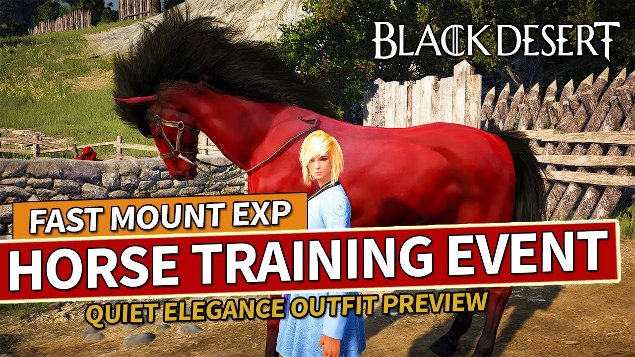 Best Buffs For Leveling Horses Fast Event & Quiet Elegance Outfit Preview in Black Desert