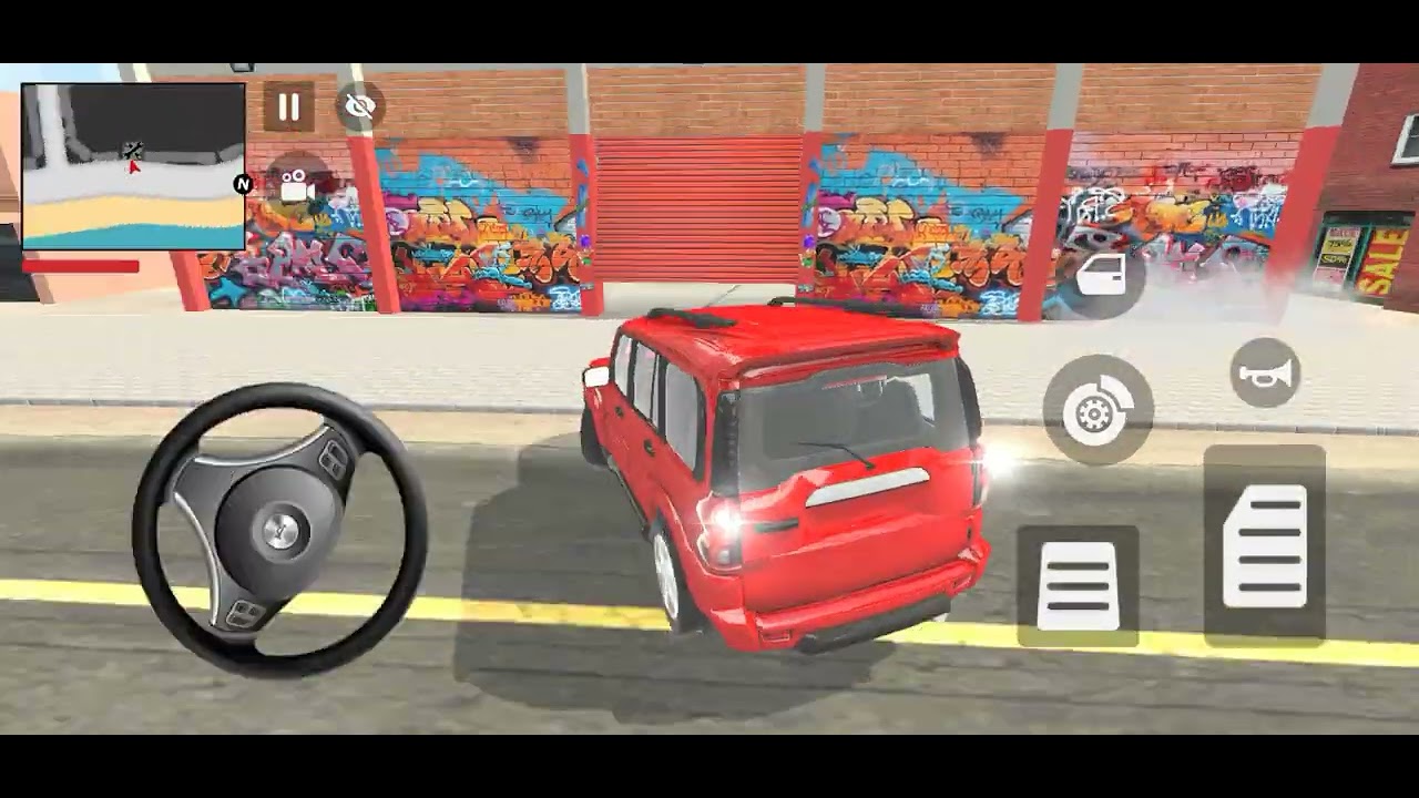 Franklin ka Ultimate Modified White Thar and Middle ma Scarpio Collection In Road Side